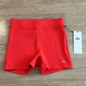 Goddess ribbed high-waist hot short